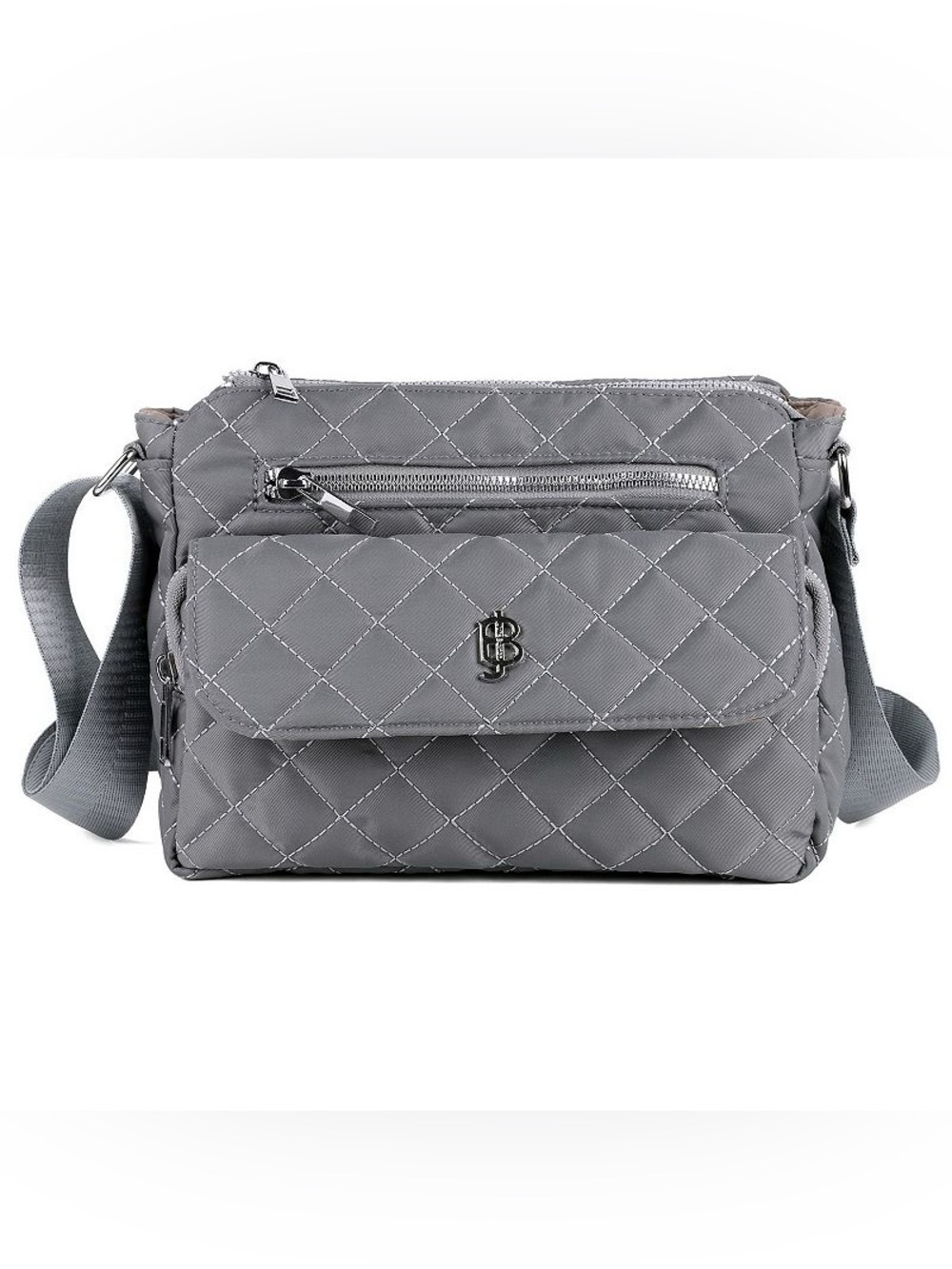 NWOT! Julia Buxton Quilted Nylon Crossbody Bag in Bright Navy